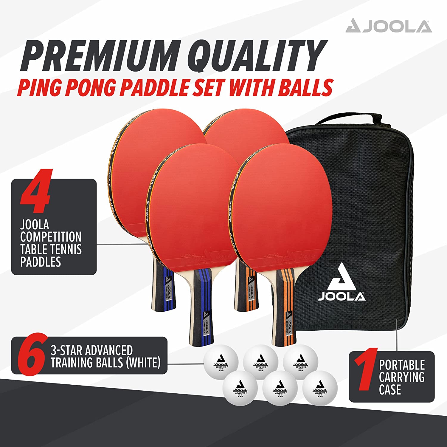 JOOLA Advanced Table Tennis Paddle Set
