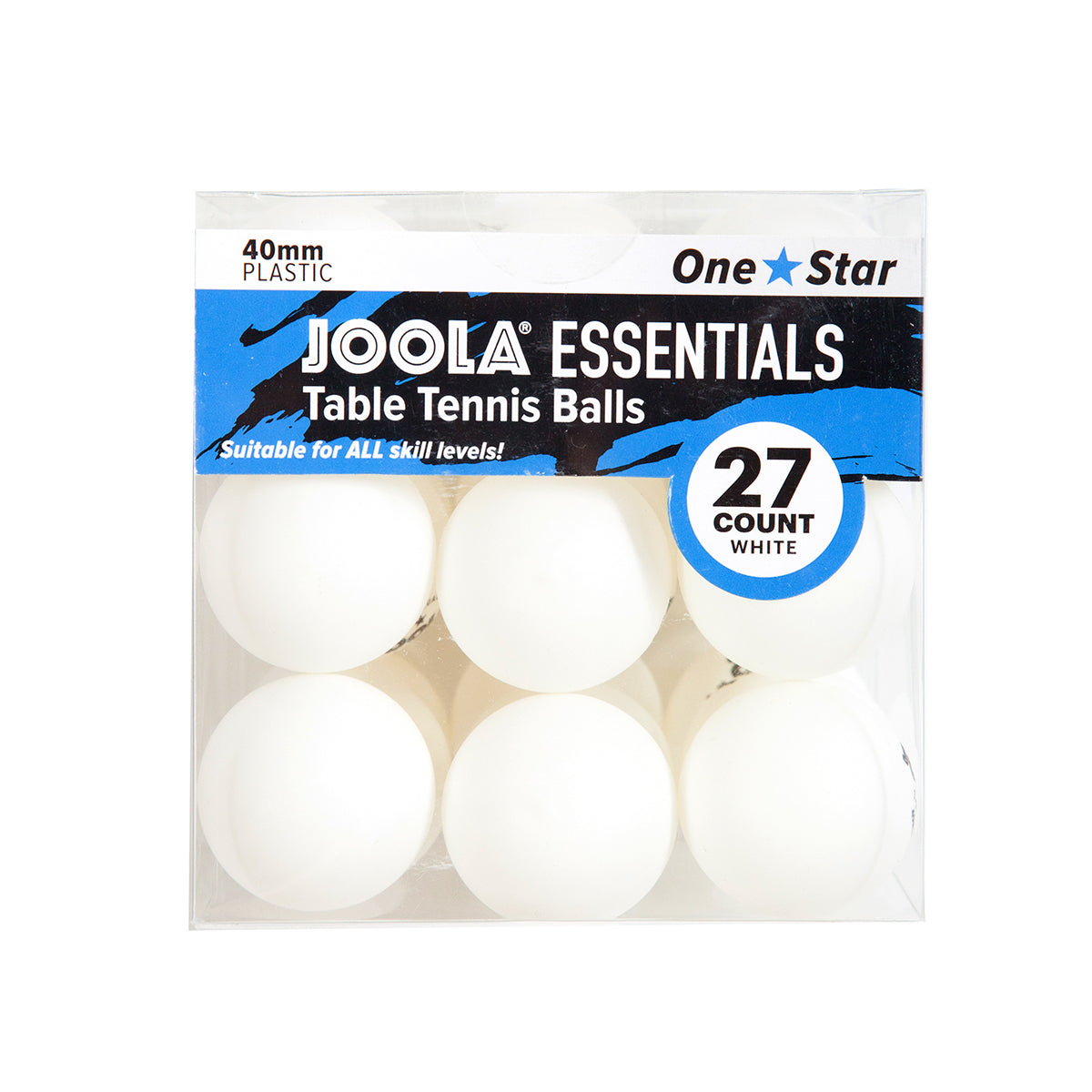 JOOLA Essentials White Table Tennis Balls (27 Pack)