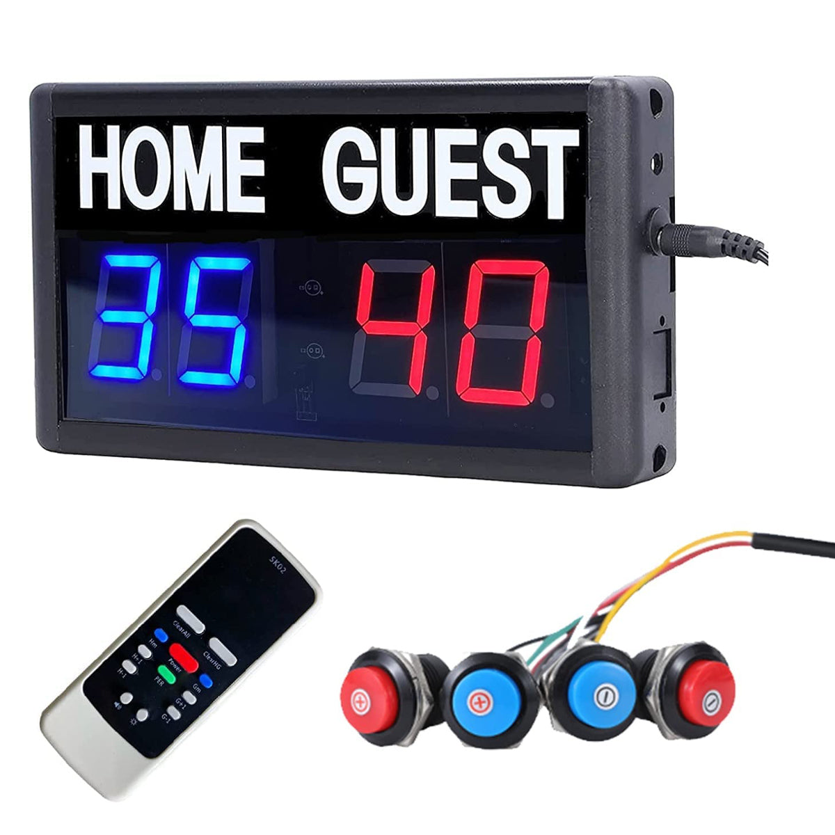 BTBSIGN Digital Electronic Scoreboard with Buttons