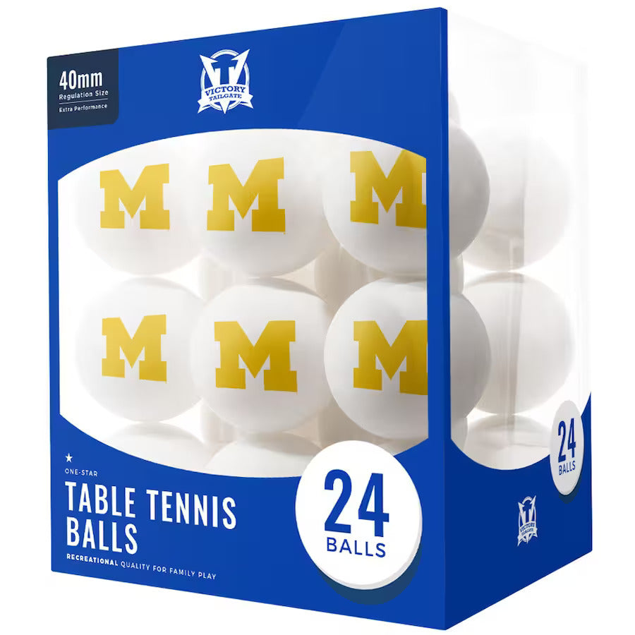 Michigan Wolverines 24-Pack Table Tennis Balls