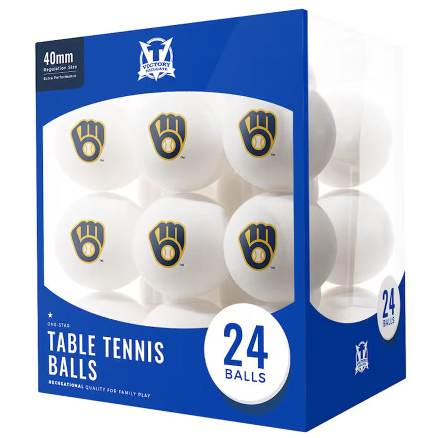 Milwaukee Brewers 24-Pack Table Tennis Balls