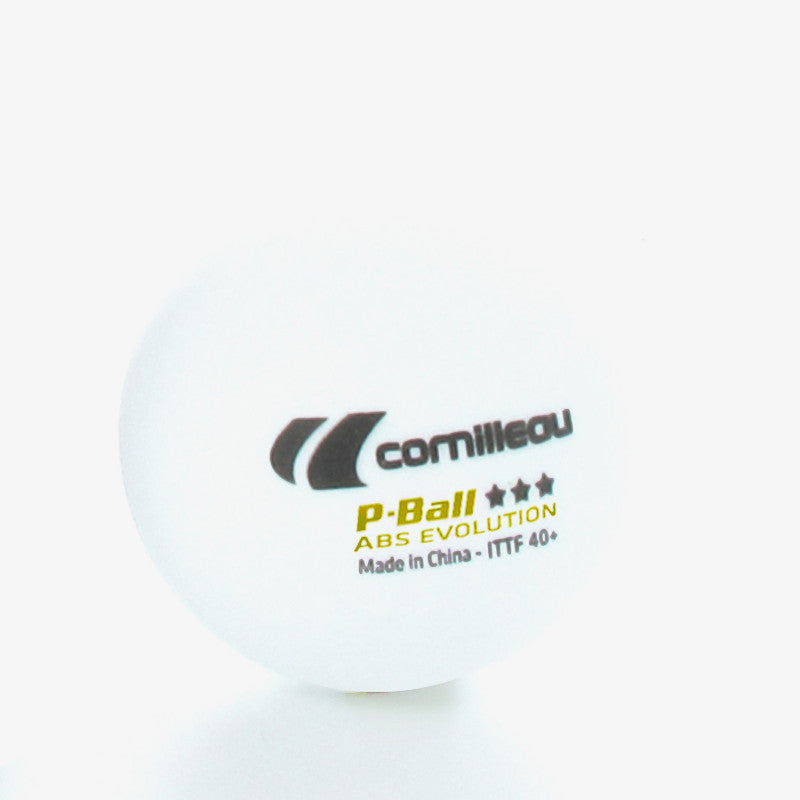 Cornilleau ITTF Plastic ABS Evolution 3-Star Table Tennis Balls (3 Pack)