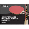 STIGA Performance 4 Player Ping Pong Paddle Set of 4