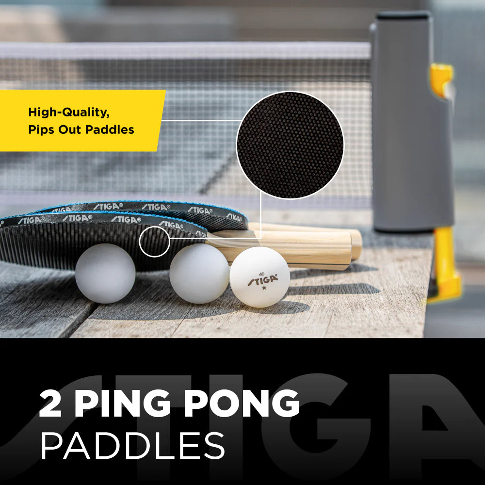 STIGA All-in-One Retractable Ping Pong Net Set (2021 Edition)