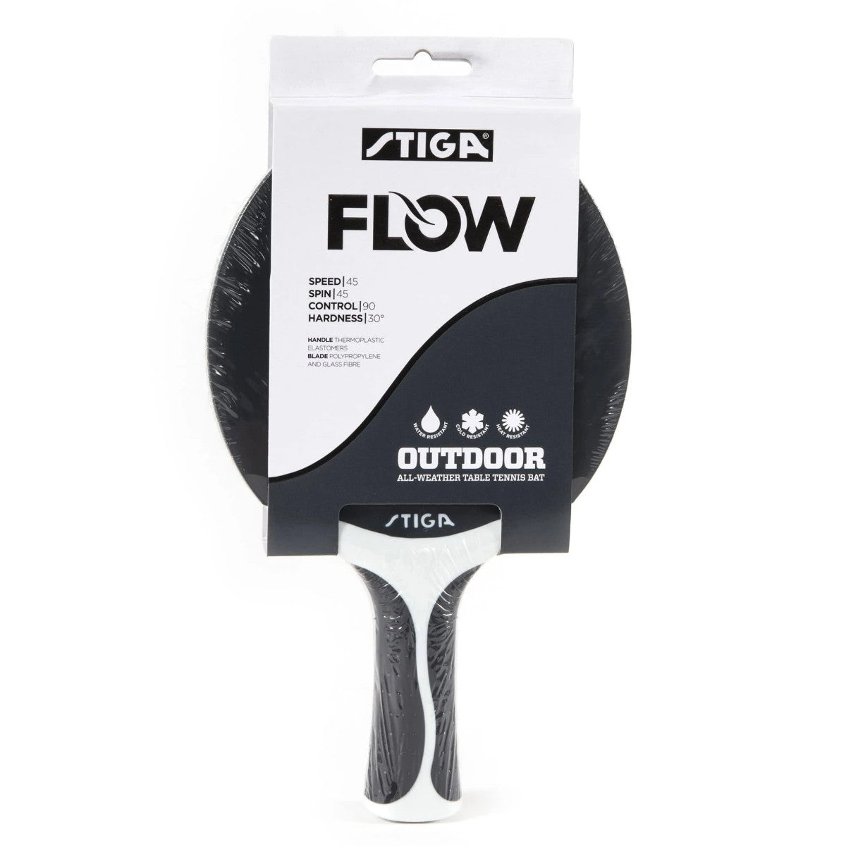 STIGA Flow Outdoor Table Tennis Racket (Black)