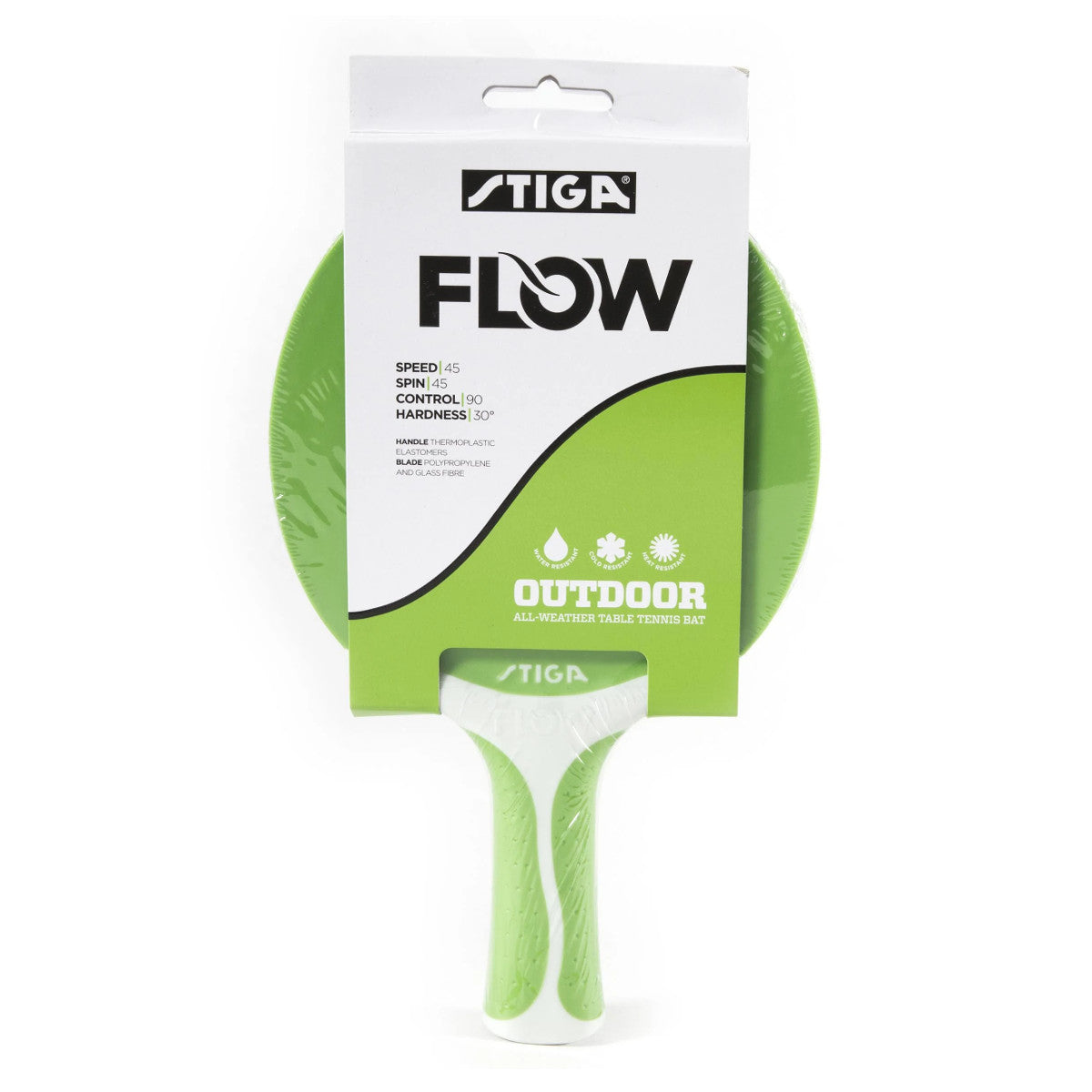 STIGA Flow Outdoor Table Tennis Racket (Green)