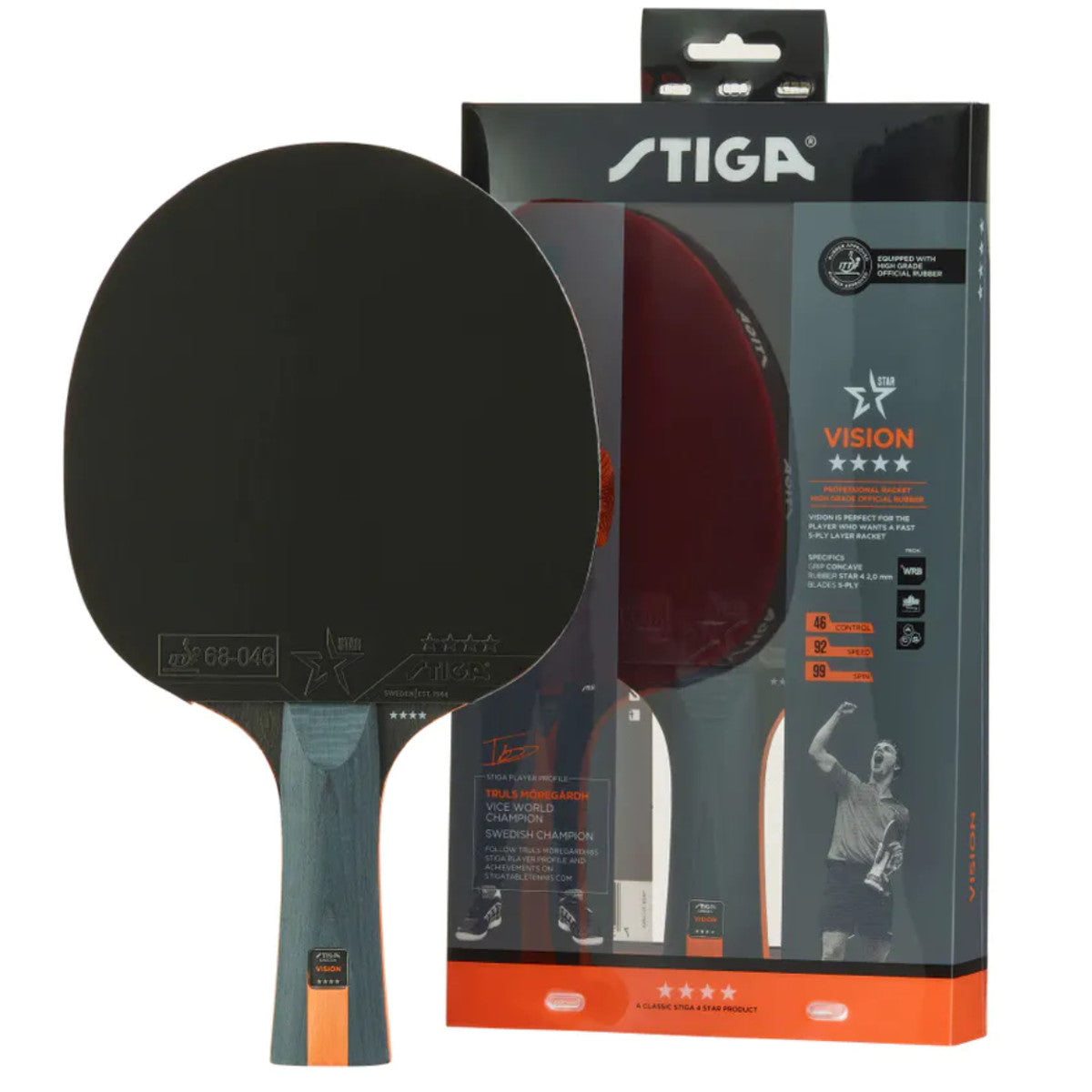 STIGA Vision Carbon 4-Star Table Tennis Bat