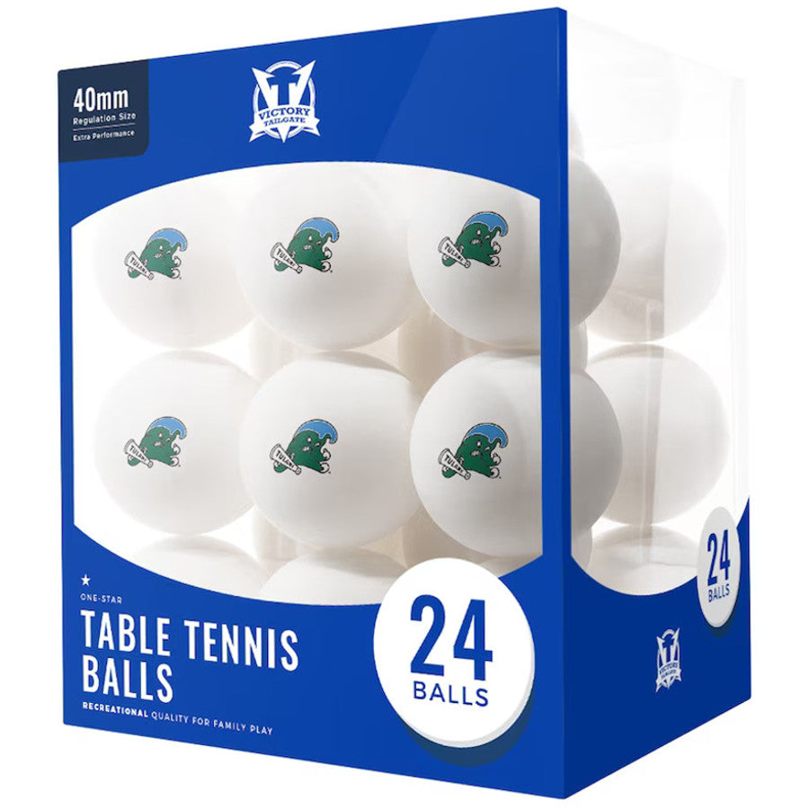 Tulane Green Wave 24-Pack Table Tennis Balls